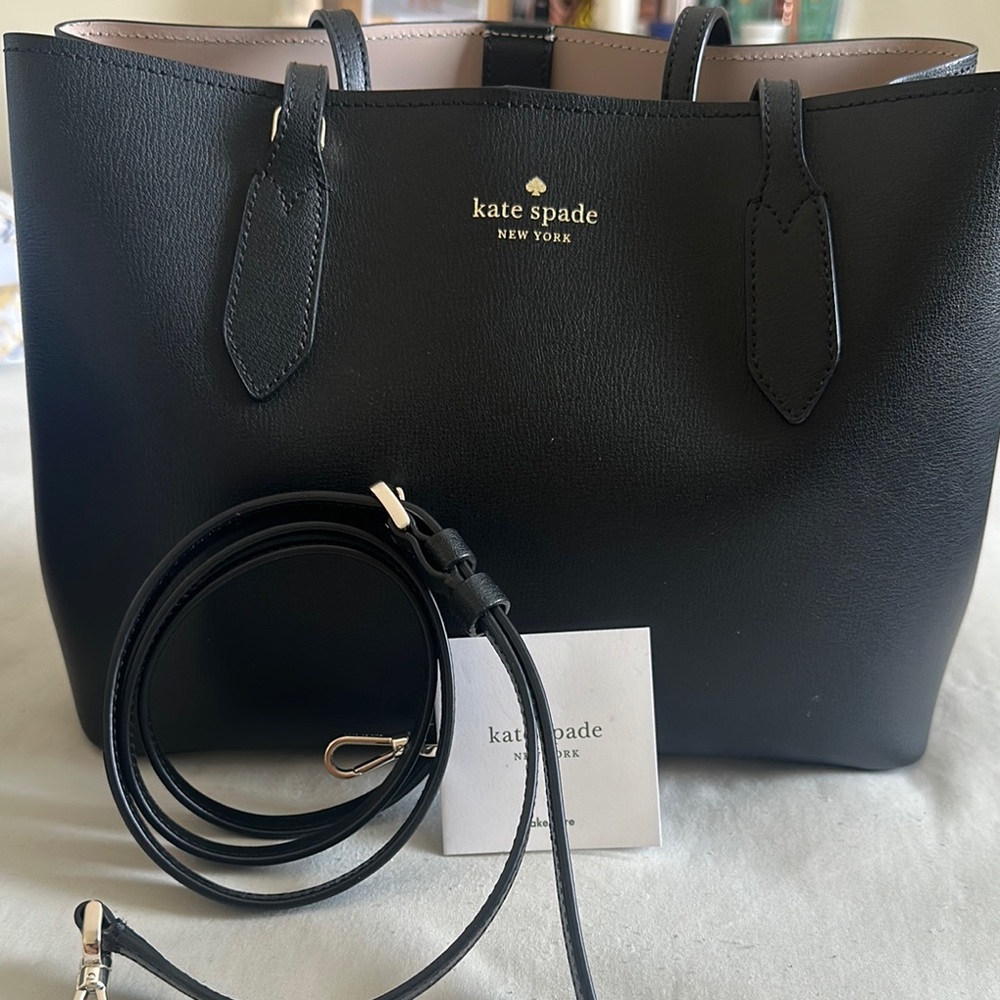 Kate Spade Black Tote with Pink Interior